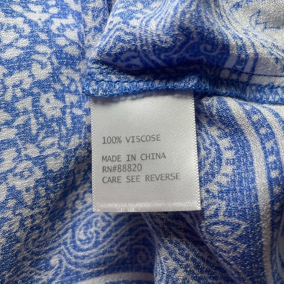 Jones New York blue with white floral print sz 2 X - Picture 5 of 7